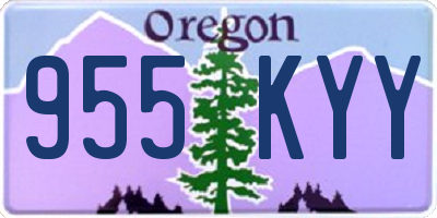 OR license plate 955KYY