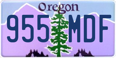 OR license plate 955MDF