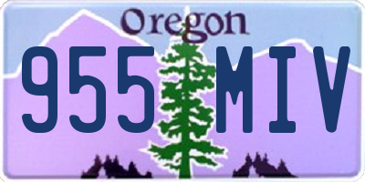 OR license plate 955MIV