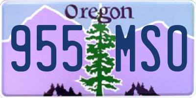 OR license plate 955MSO