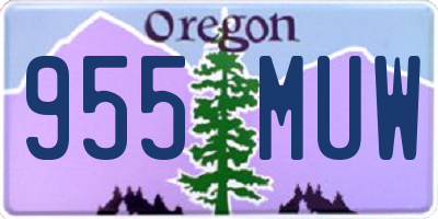 OR license plate 955MUW