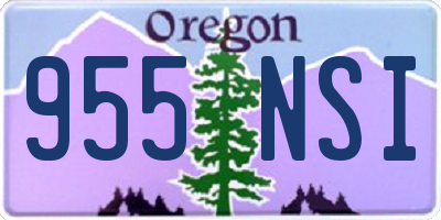 OR license plate 955NSI