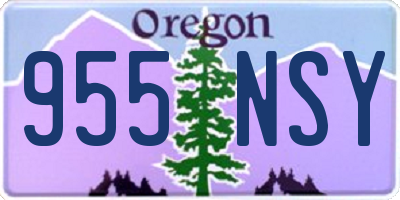 OR license plate 955NSY