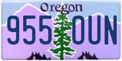 OR license plate 955OUN