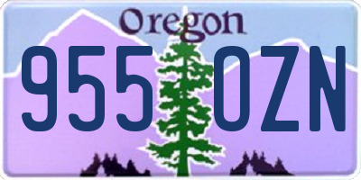 OR license plate 955OZN