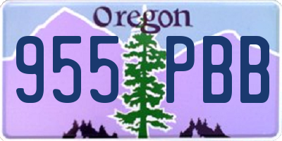 OR license plate 955PBB