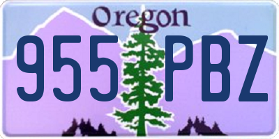 OR license plate 955PBZ