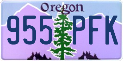 OR license plate 955PFK