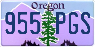OR license plate 955PGS