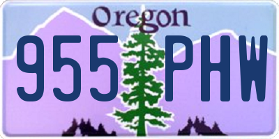 OR license plate 955PHW