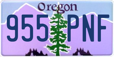 OR license plate 955PNF
