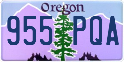OR license plate 955PQA