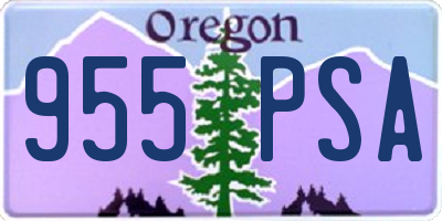 OR license plate 955PSA