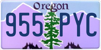 OR license plate 955PYC
