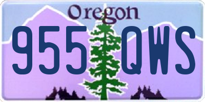 OR license plate 955QWS