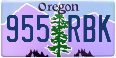 OR license plate 955RBK