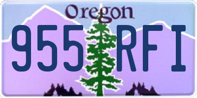 OR license plate 955RFI