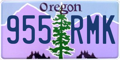 OR license plate 955RMK