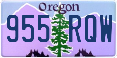 OR license plate 955RQW