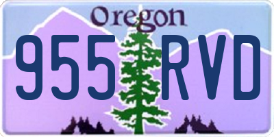 OR license plate 955RVD