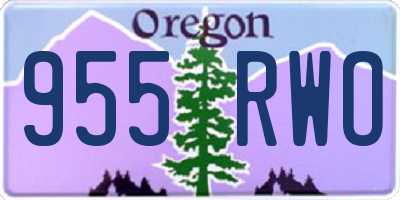 OR license plate 955RWO