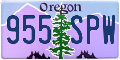 OR license plate 955SPW