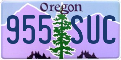 OR license plate 955SUC