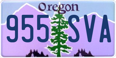 OR license plate 955SVA