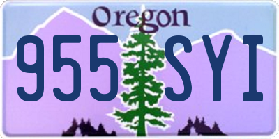 OR license plate 955SYI