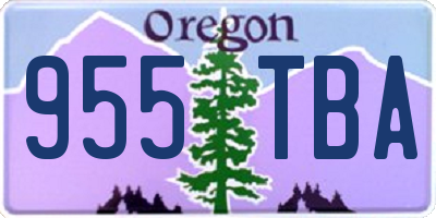 OR license plate 955TBA