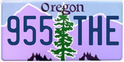 OR license plate 955THE