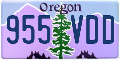 OR license plate 955VDD