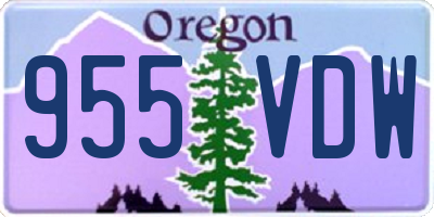 OR license plate 955VDW