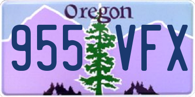 OR license plate 955VFX