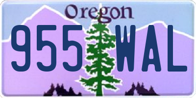 OR license plate 955WAL