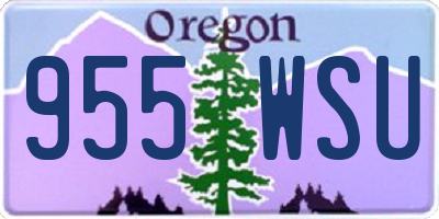OR license plate 955WSU