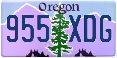 OR license plate 955XDG