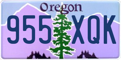 OR license plate 955XQK