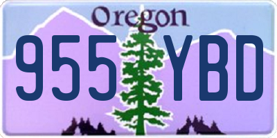 OR license plate 955YBD