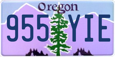 OR license plate 955YIE