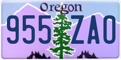 OR license plate 955ZAO