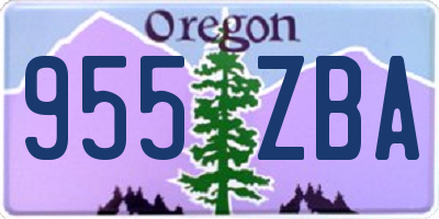 OR license plate 955ZBA