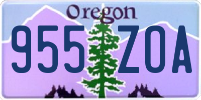 OR license plate 955ZOA