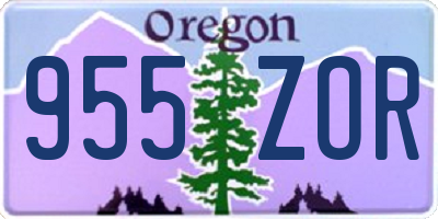 OR license plate 955ZOR