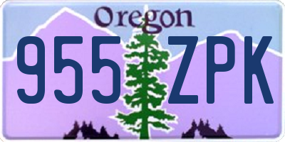 OR license plate 955ZPK