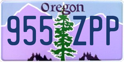 OR license plate 955ZPP