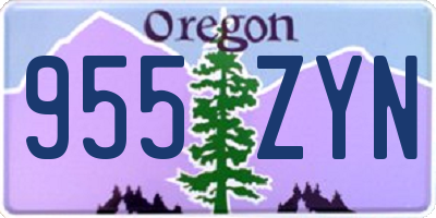 OR license plate 955ZYN