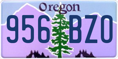 OR license plate 956BZO