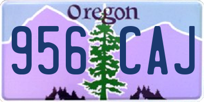 OR license plate 956CAJ