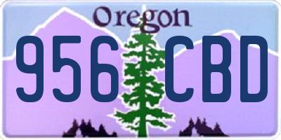 OR license plate 956CBD